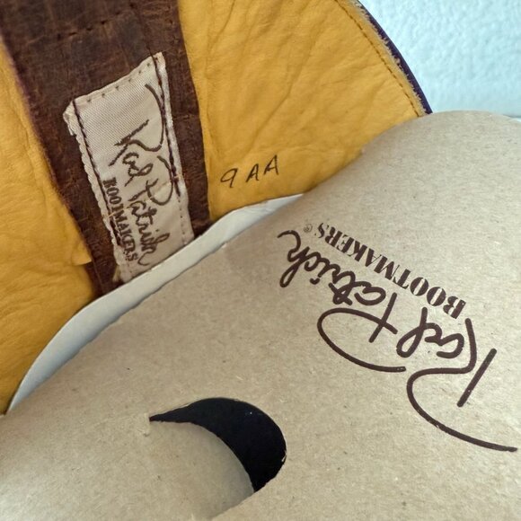 Rod Patrick Womens Cowboy Boots 9AA Brown Purple Round Toe Tall Western Cowgirl - Picture 11 of 13